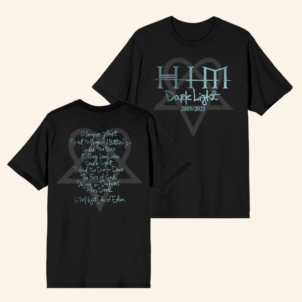 Heartagram Merch Dark Light Tracklist T-Shirt Good Gifts For Boyfriend-1
