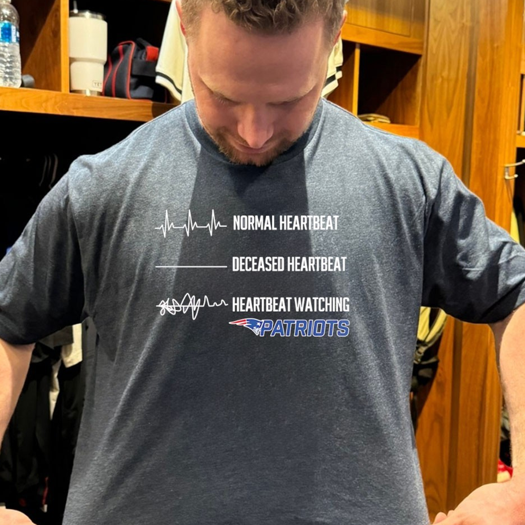 Heartbeat Watching New England Patriots T-Shirt Unique Gifts For Football Lovers