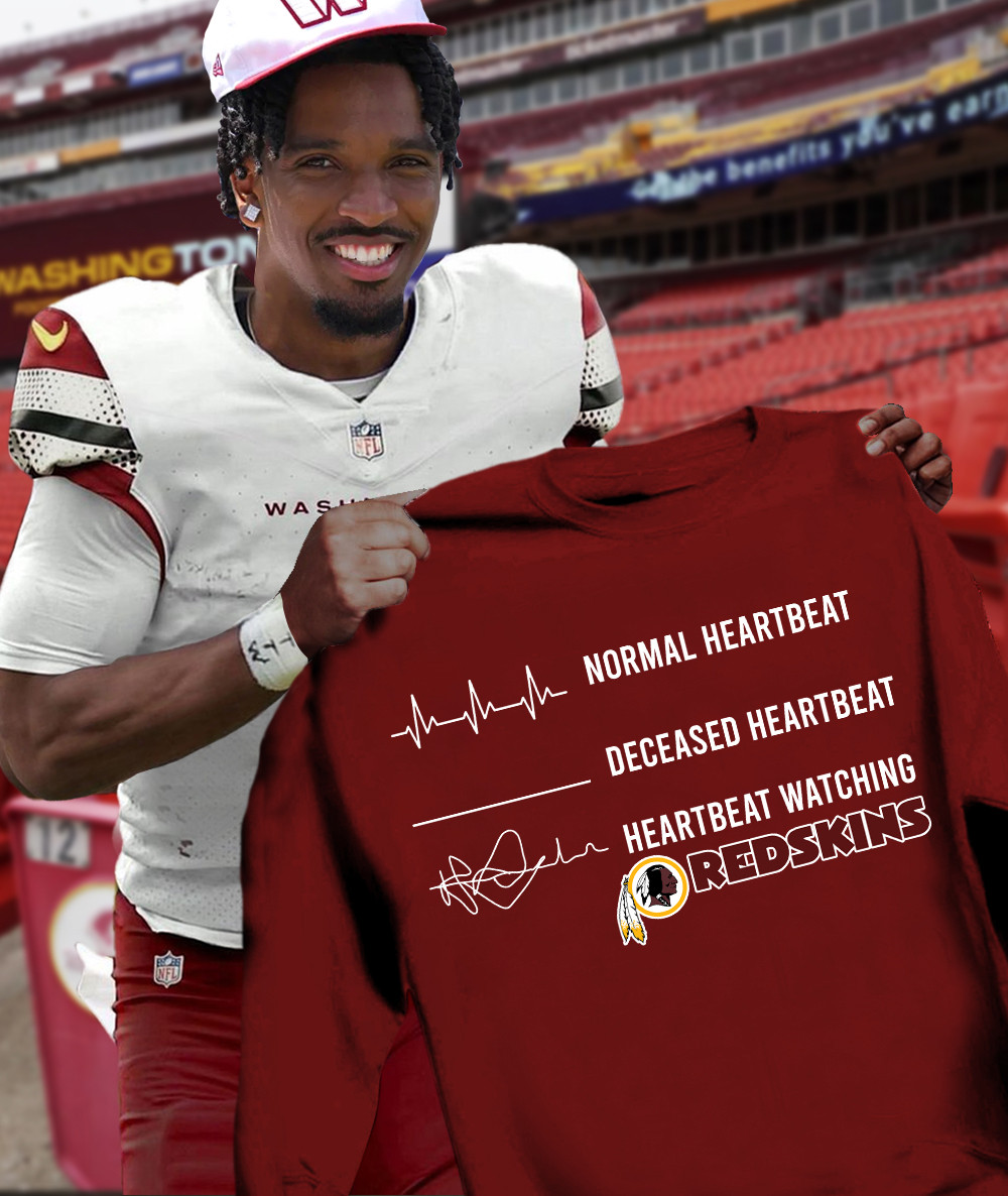 Heartbeat Watching Redskins Commander Washington Sweatshirt Gifts For Football Fans