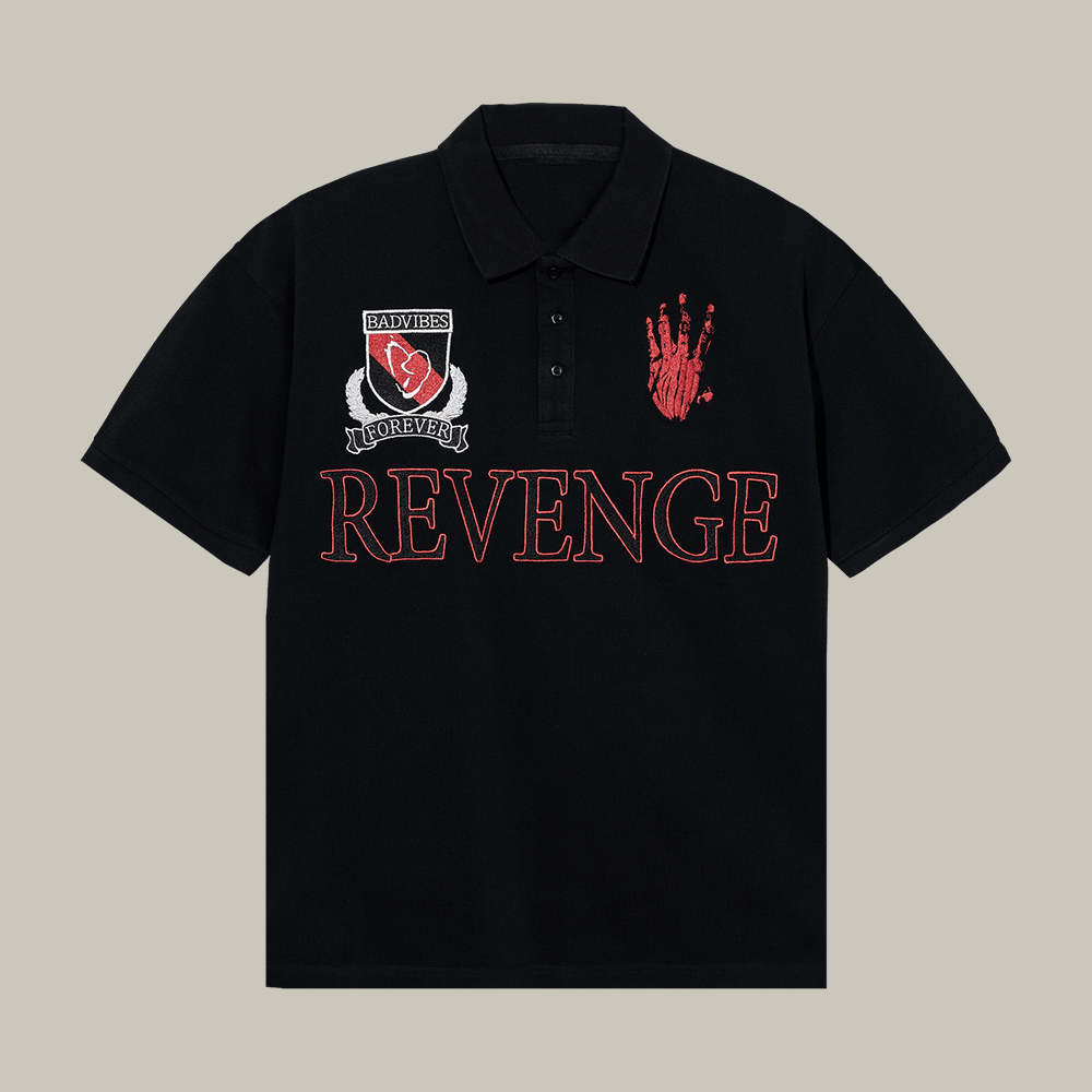 Heartbreak Bad Vibes Forever Revenge Polo Shirt Revenge Clothes Gift Ideas For Brother
