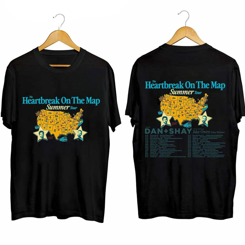 Heartbreak On The Map Dan And Shay Shirt Fan Merch Music Related Gifts For Guys Heartbreak On The Map Dan And Shay Shirt Fan Merch Music Related Gifts For Guys