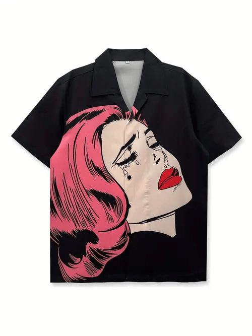 Heartbroken Beauty Hawaiian Shirt Roy Lichtenstein Pattern Gifts For Girlfriend