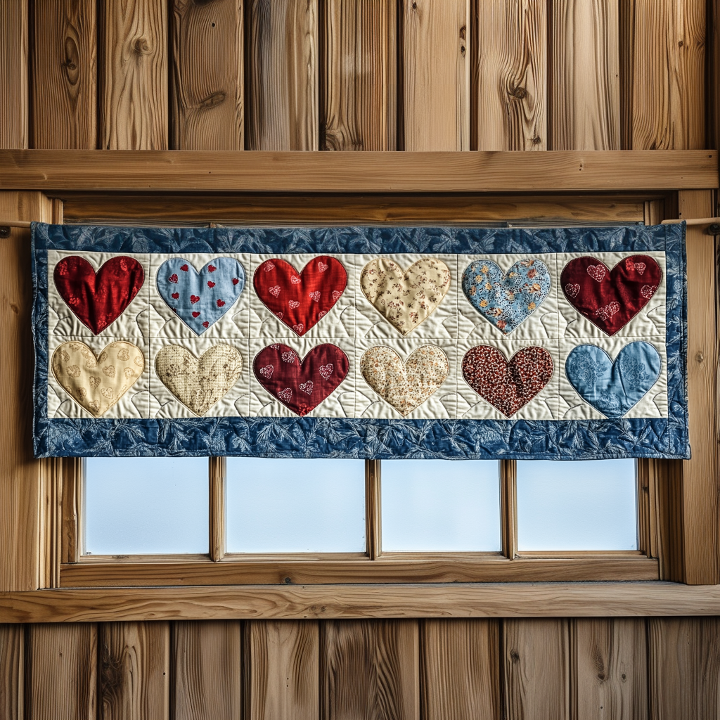 Heartfelt Harmony Quilted Valance Home Decor Items Best Holiday Gifts 2025