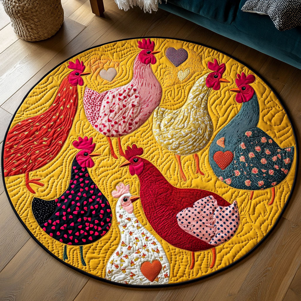 Heartfelt Hens Quilted Round Mat Entryway Design Ideas Gift Ideas For Farmers