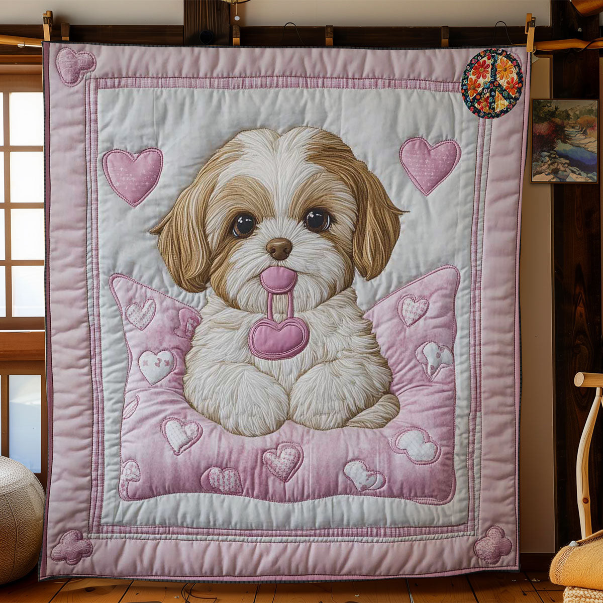 Heartfelt Shih Tzu Holiday Xmas Quilt Blanket Christmas Gifts For Your Girlfriend