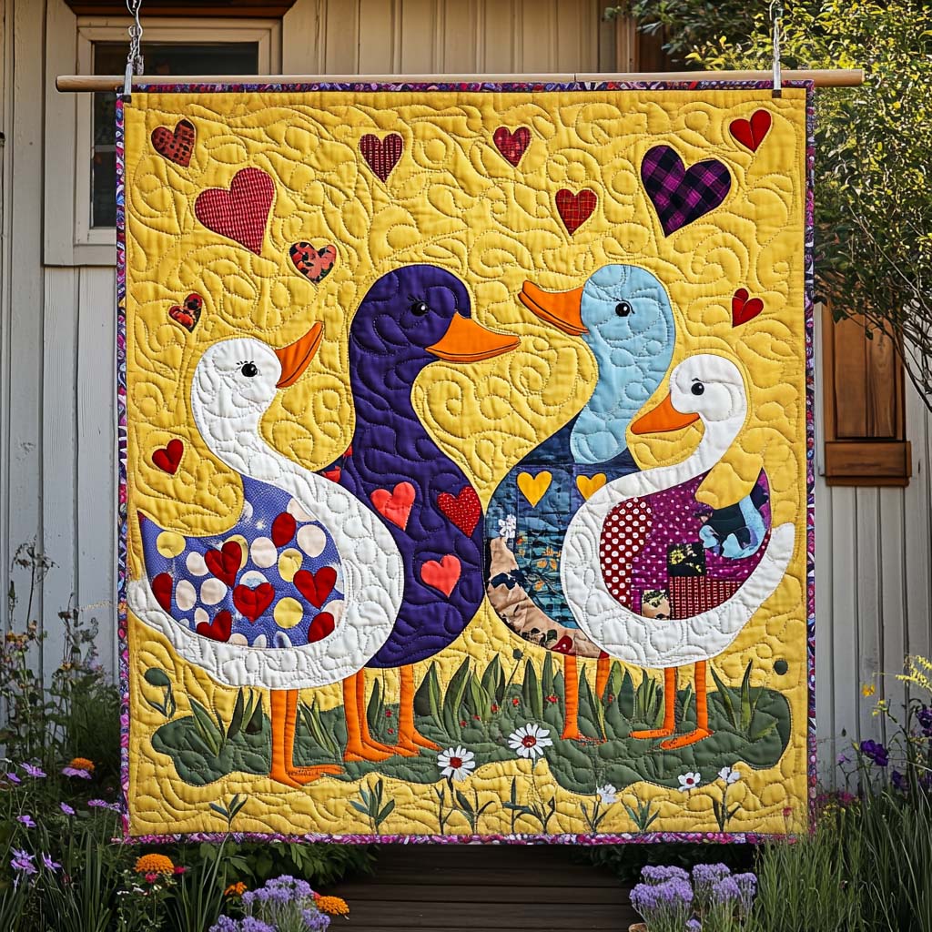 Heartful Gathering Quilted Blanket Duck Gifts For Duck Lovers