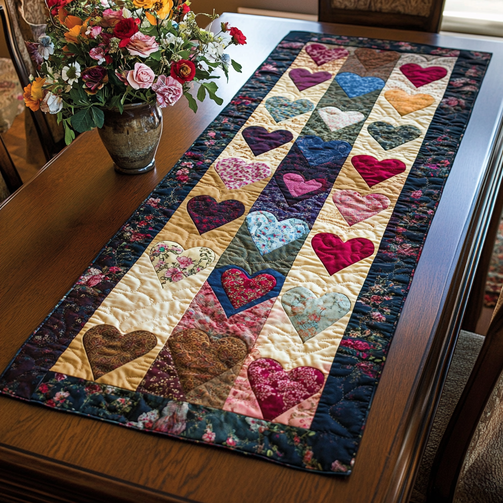 Heartland Quilted Table Runner Flower Table Runner Gift Ideas For Friends