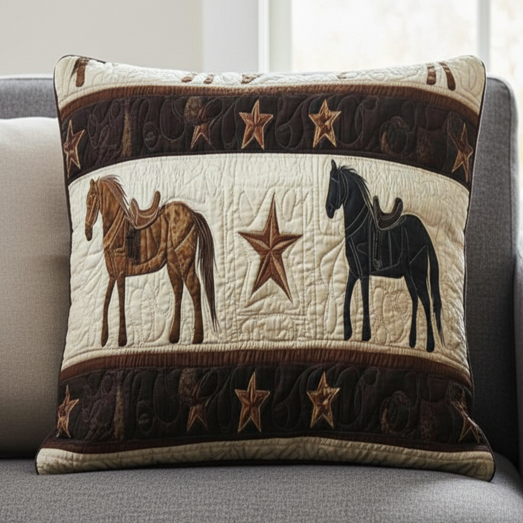 Heartland Rodeo Quilted Pillow Case Best Throw Pillow Covers Native American Themed Gifts