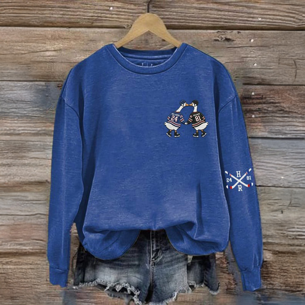 Heated Rivalry Hockey Romance Sweatshirt Goose Design Heated Rivalry Clothing Line