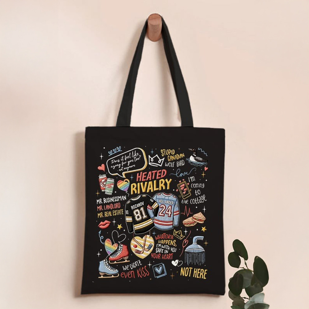 Heated Rivalry Hockey Romance Tote Bag Heated Rivalry Tote Bag Hockey Lover Presents