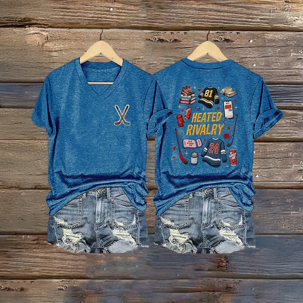 Heated Rivalry Hockey V-Neck Shirt Rozanov 81 Shirt LQBT Drama Gifts