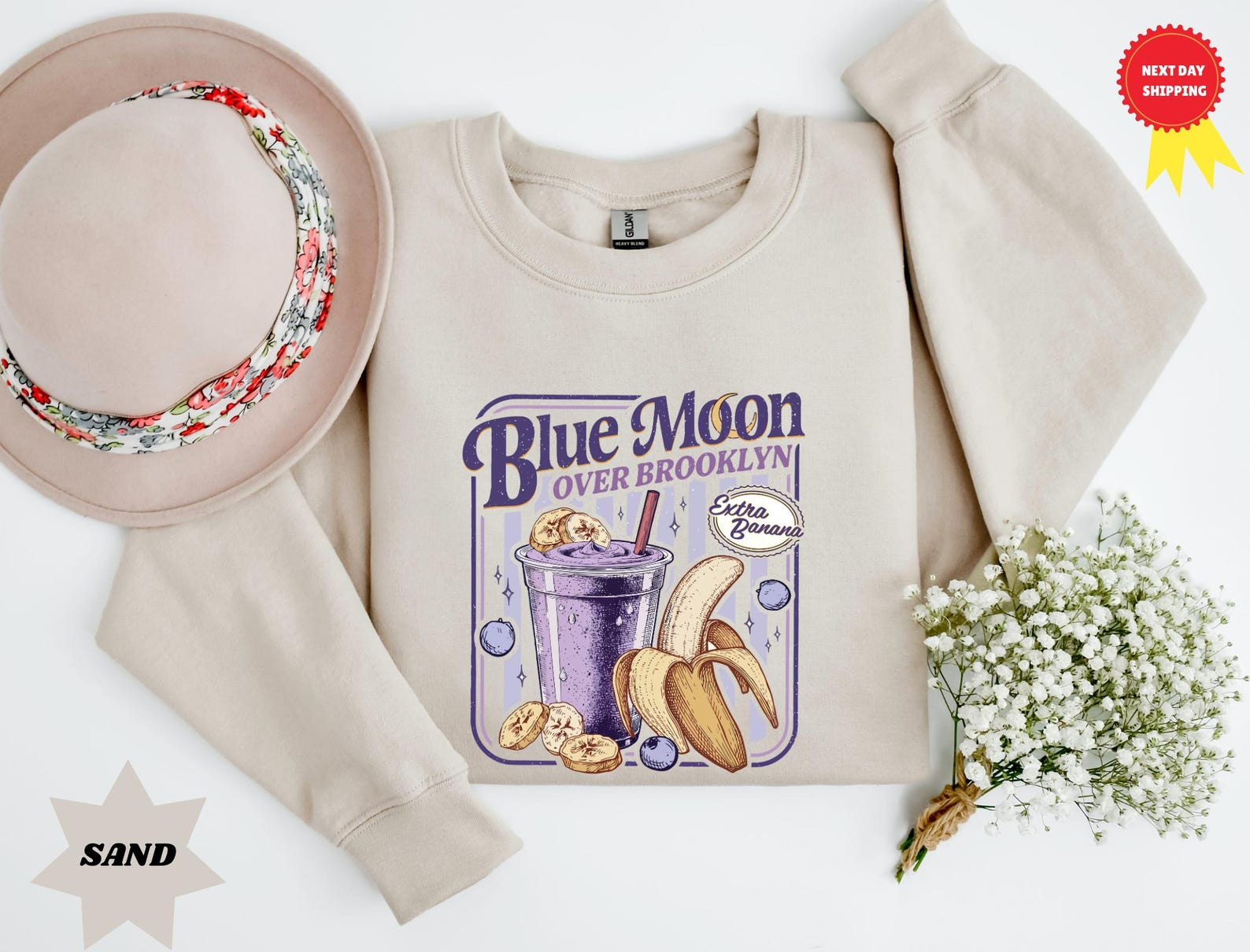 Heated Rivalry Merch Blue Moon Over Brooklyn Sweatshirt Heated Rivalry Apparel