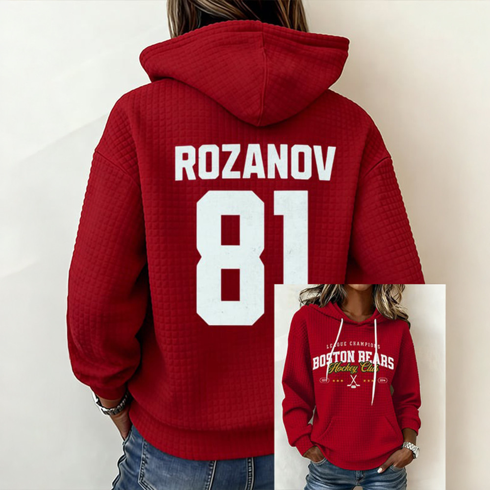 Heated Rivalry Merch Boston Bears Hockey Club Hoodie Rozanov 81 Heated Rivalry Apparel