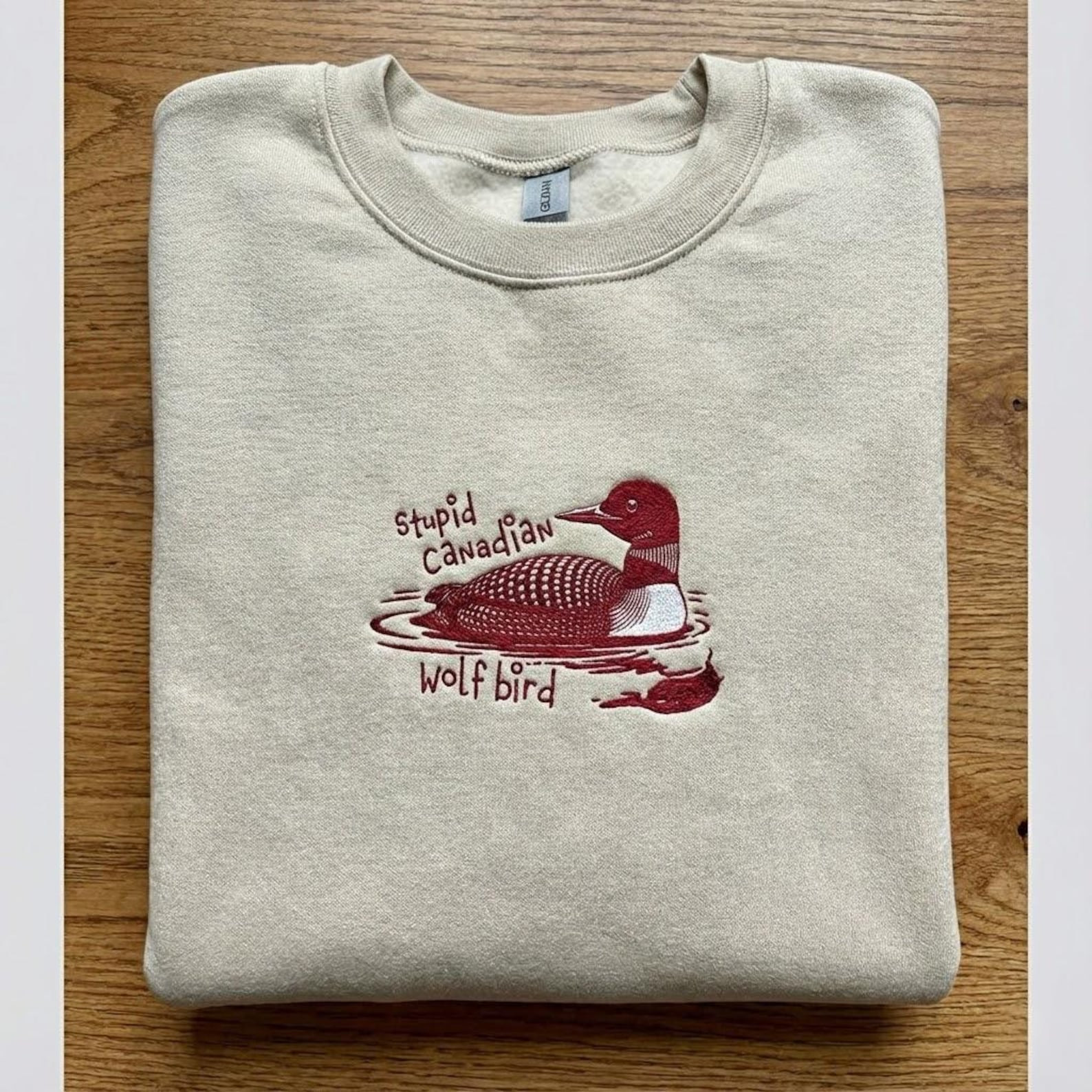 Heated Rivalry Merch Embroidered Stupid Canadian Wolf Bird Heated Rivalry Sweatshirt