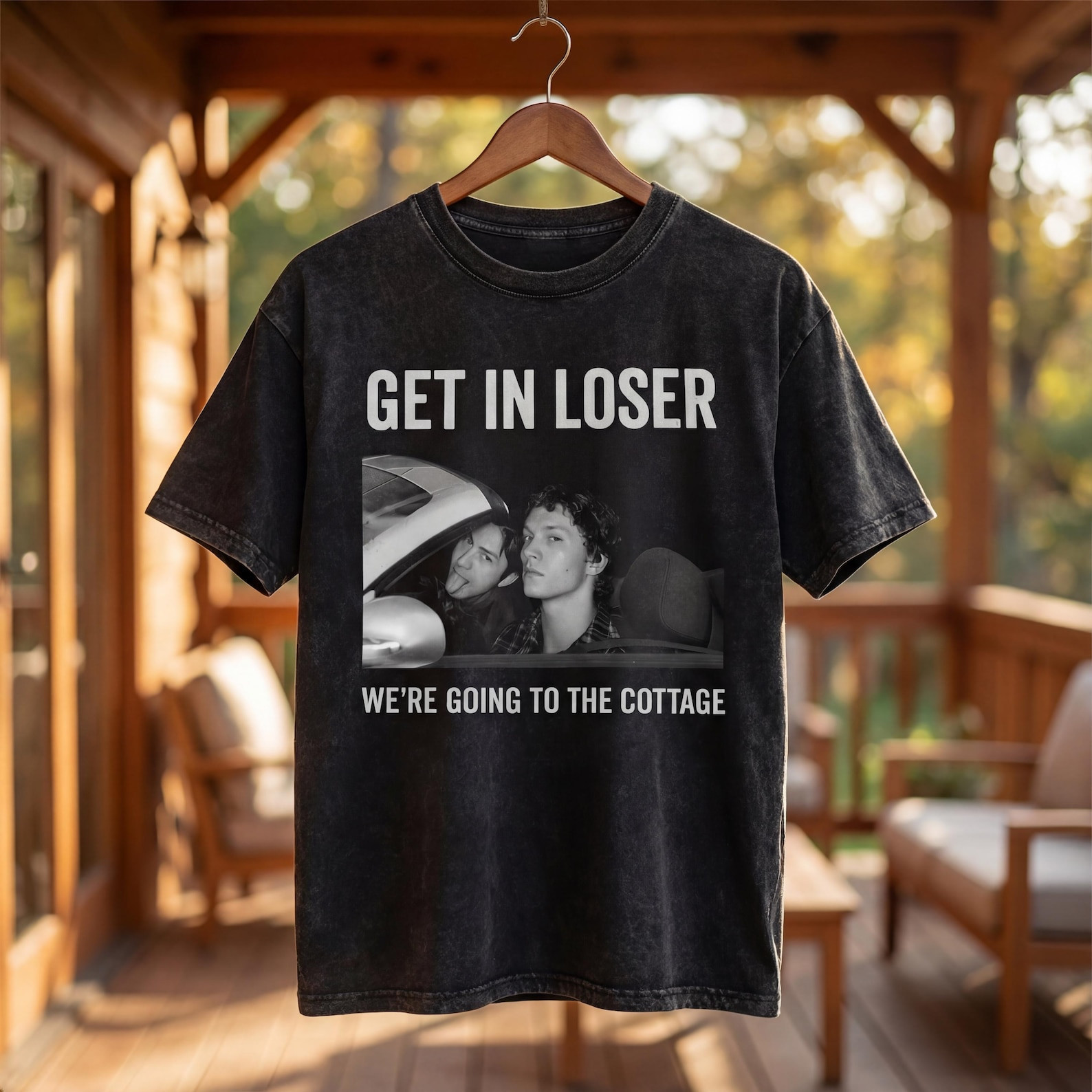 Heated Rivalry Merch Get In Loser We're Going To The Cottage Wash Shirt Heated Rivalry T-Shirt