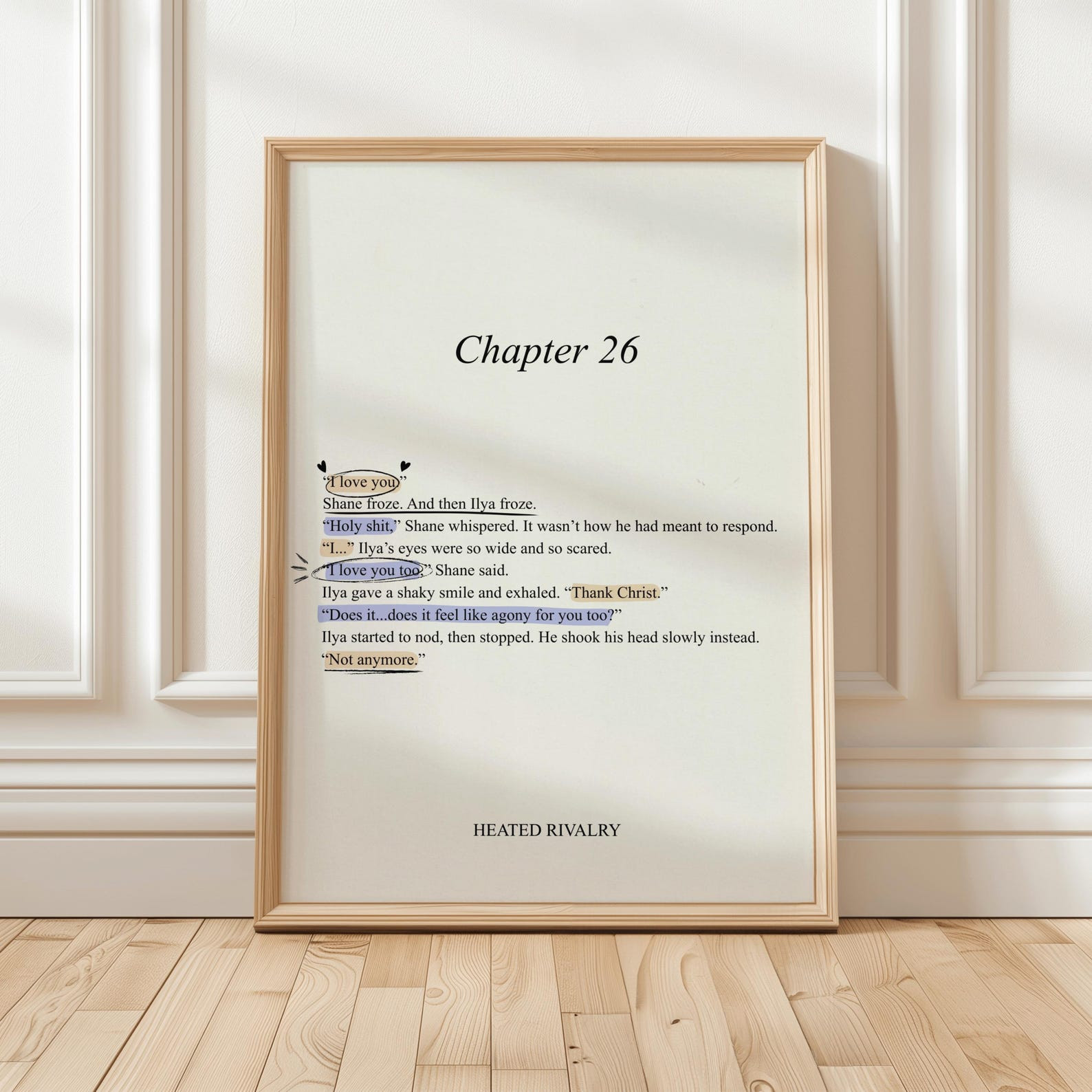 Heated Rivalry Merch Heated Rivalry Quote Poster Ilya Rozanov And Shane Hollander Wall Art