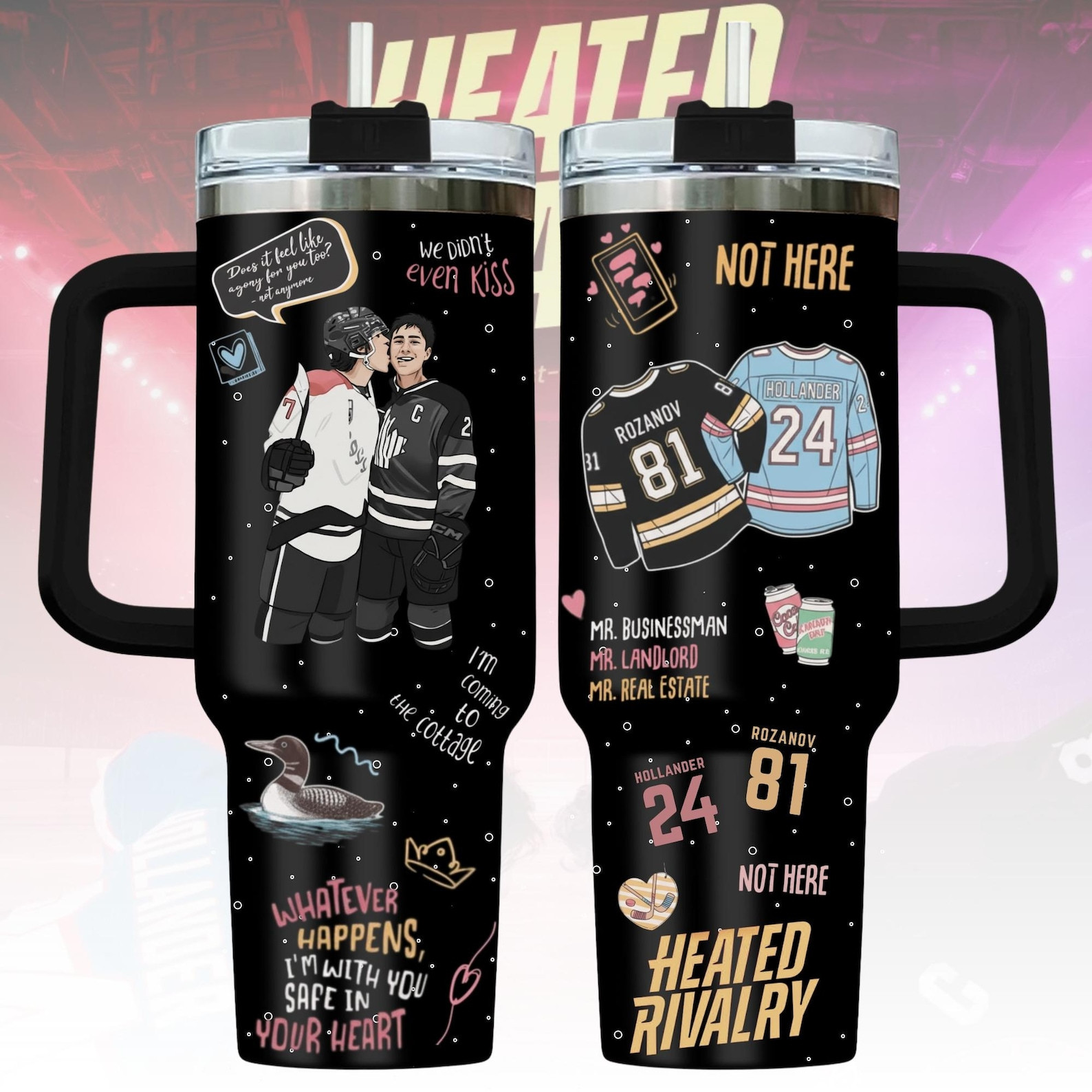 Heated Rivalry Merch Heated Rivalry Romance Tumbler Hudson Williams Connor Storrie Cup