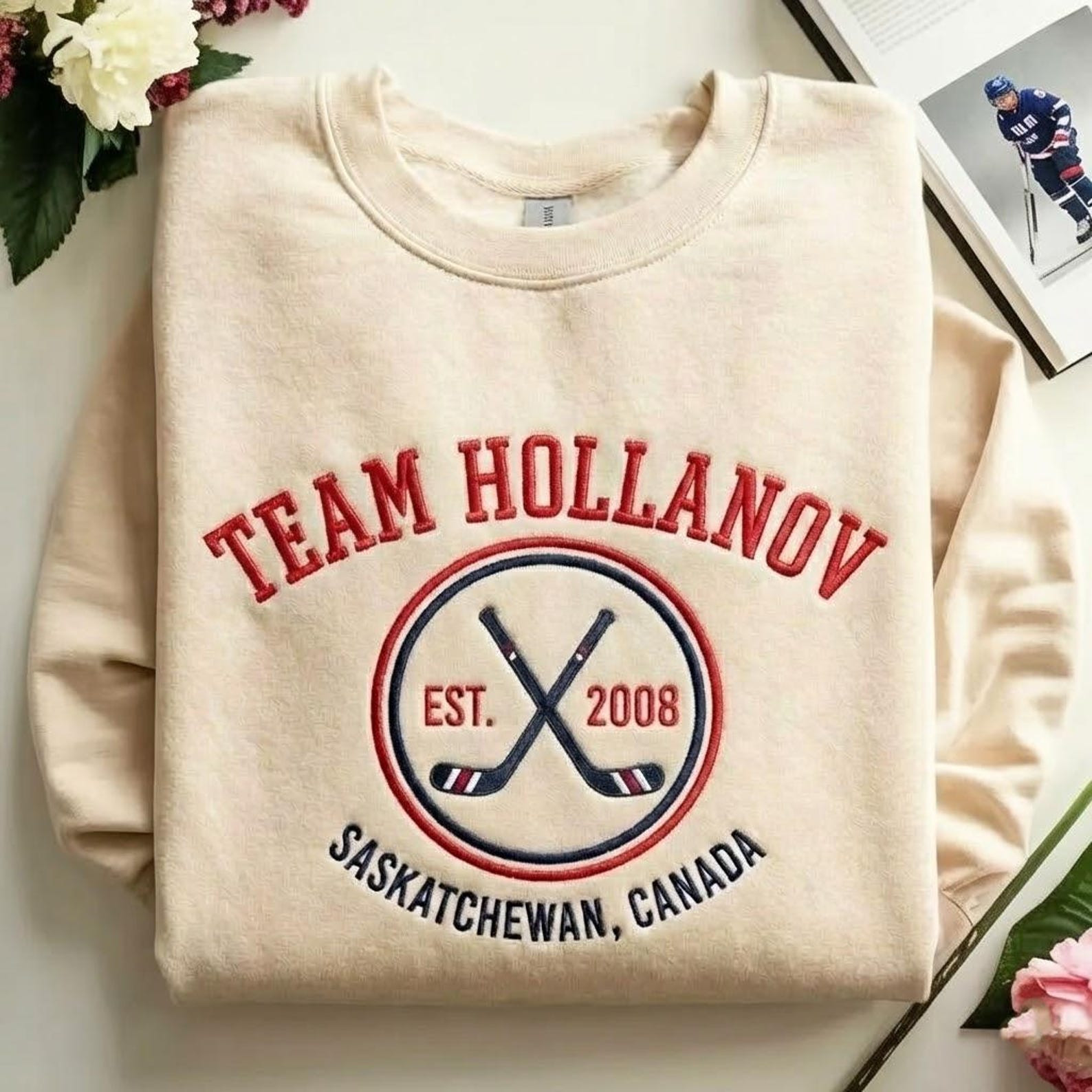 Heated Rivalry Merch Heated Rivalry Sweatshirt Embroidered Team Hollanov Sweatshirt Fan Gifts Heated Rivalry Merch Heated Rivalry Sweatshirt Embroidered Team Hollanov Sweatshirt Fan Gifts