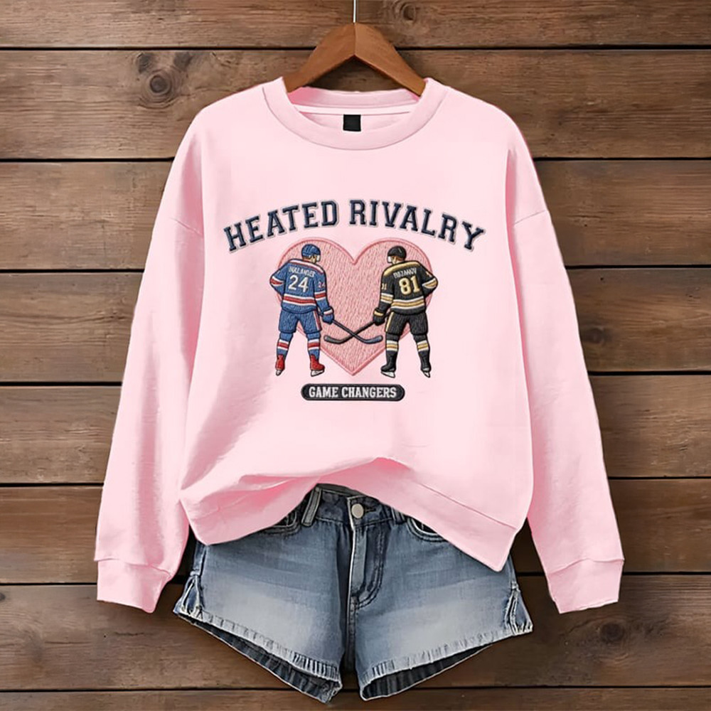 Heated Rivalry Merch Hockey Romance Sweatshirt Heated Rivalry Apparel Gift Ideas For Girlfriend