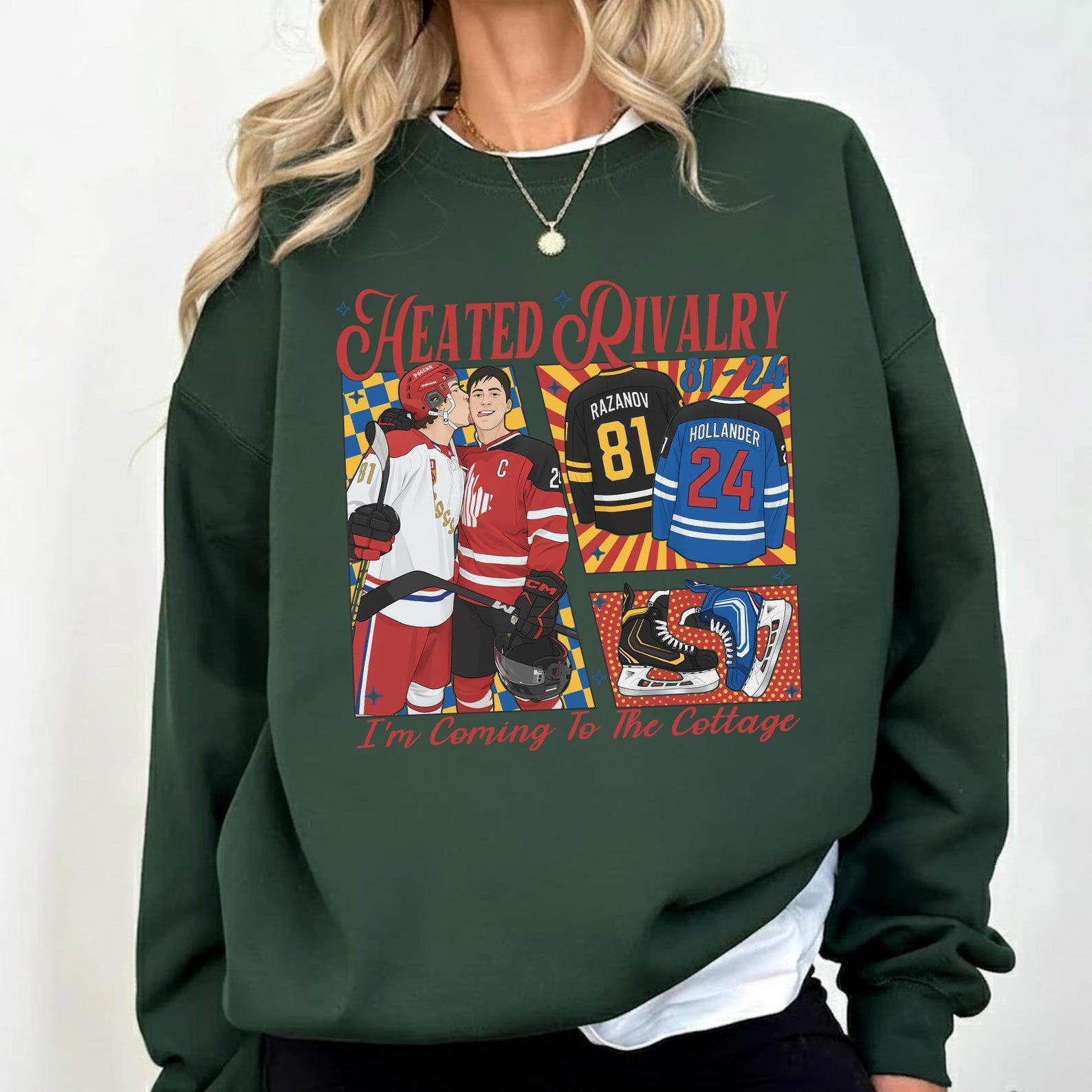 Heated Rivalry Merch Hollander Rozanov Sweatshirt Ilya And Shane Crewneck Gift For Her