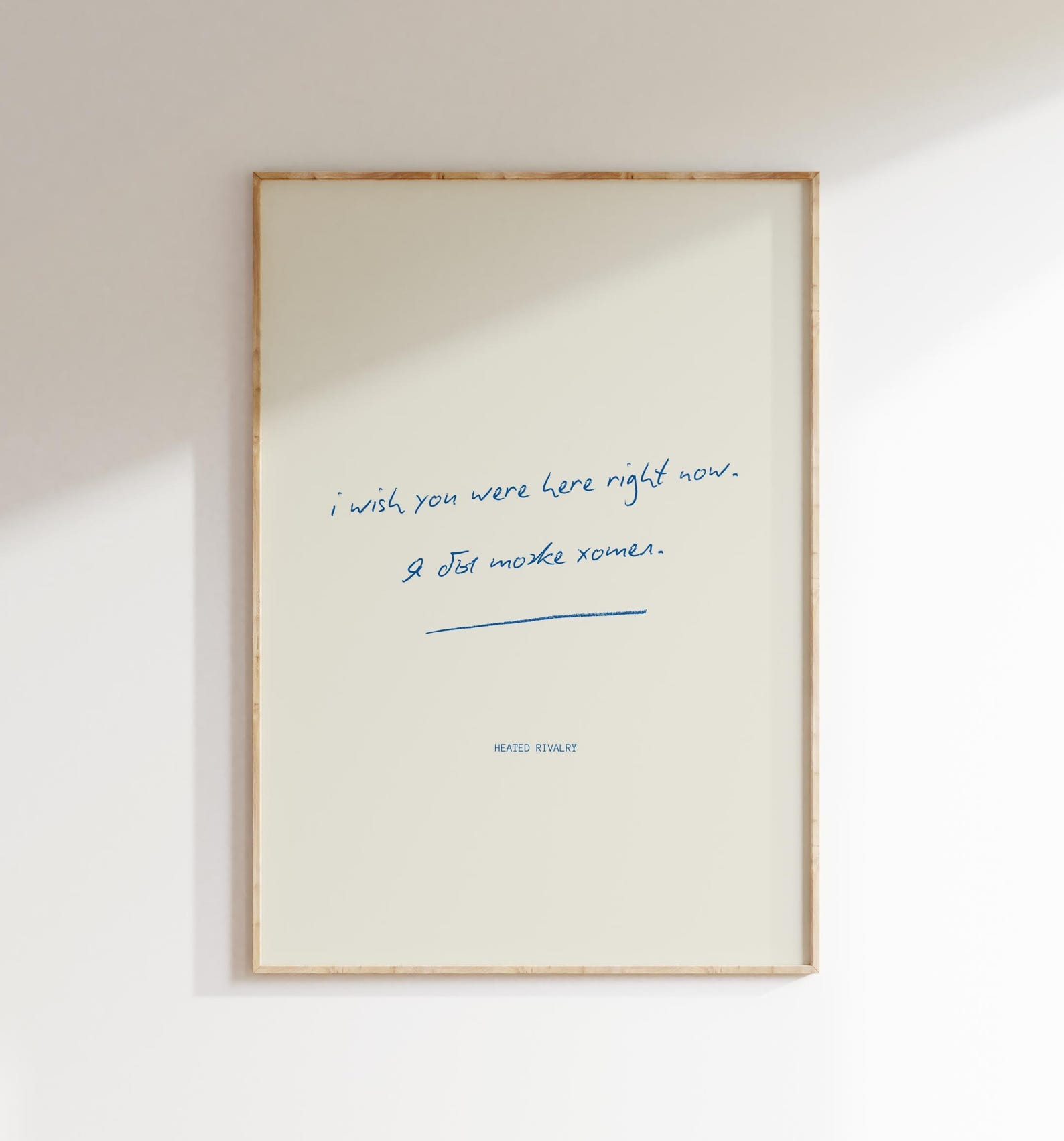 Heated Rivalry Merch I Wish You Were Here Poster Hockey Romance Book Wall Art