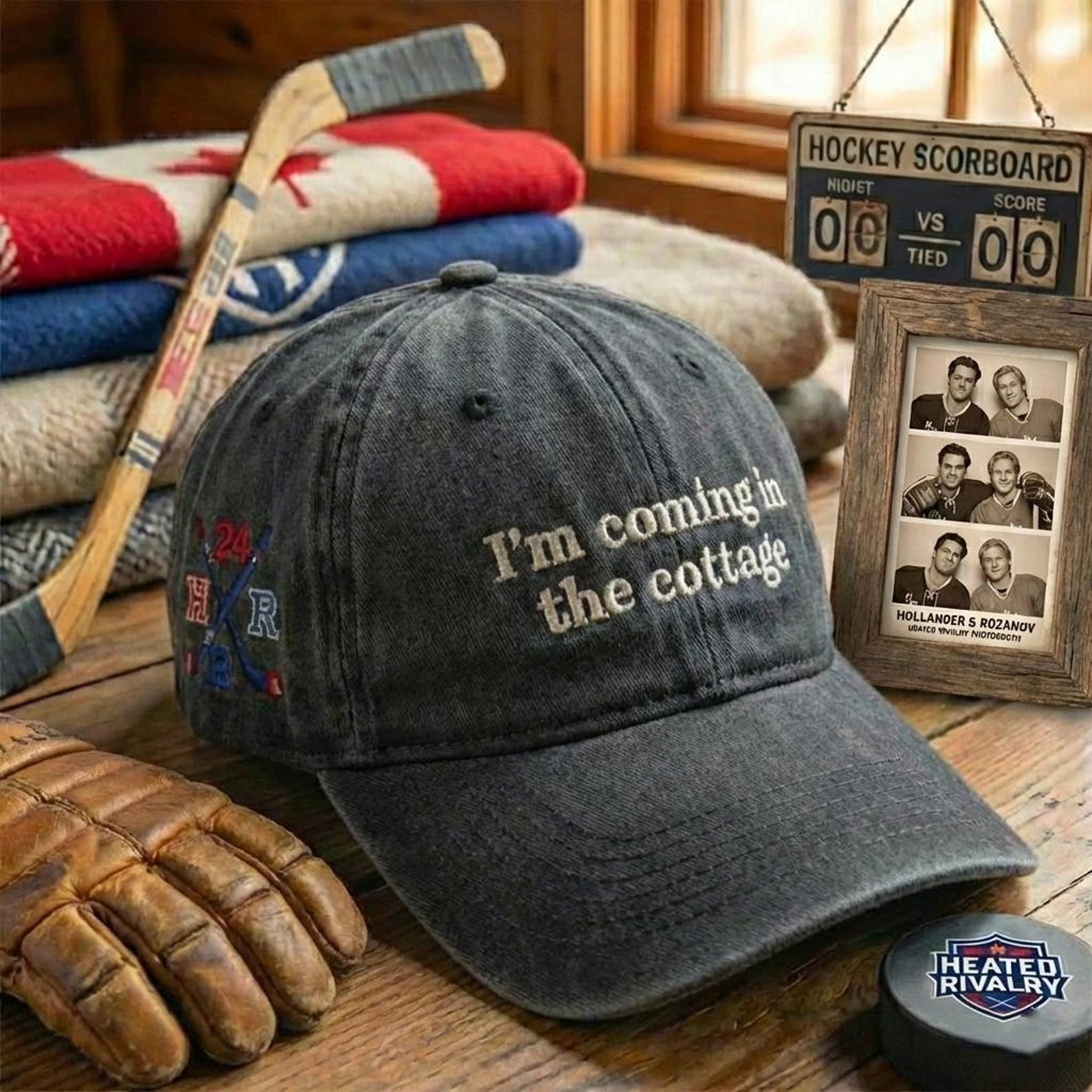 Heated Rivalry Merch I'm Coming To The Cottage Embroidered Hat Romance LGBT Hockey Fan Gift