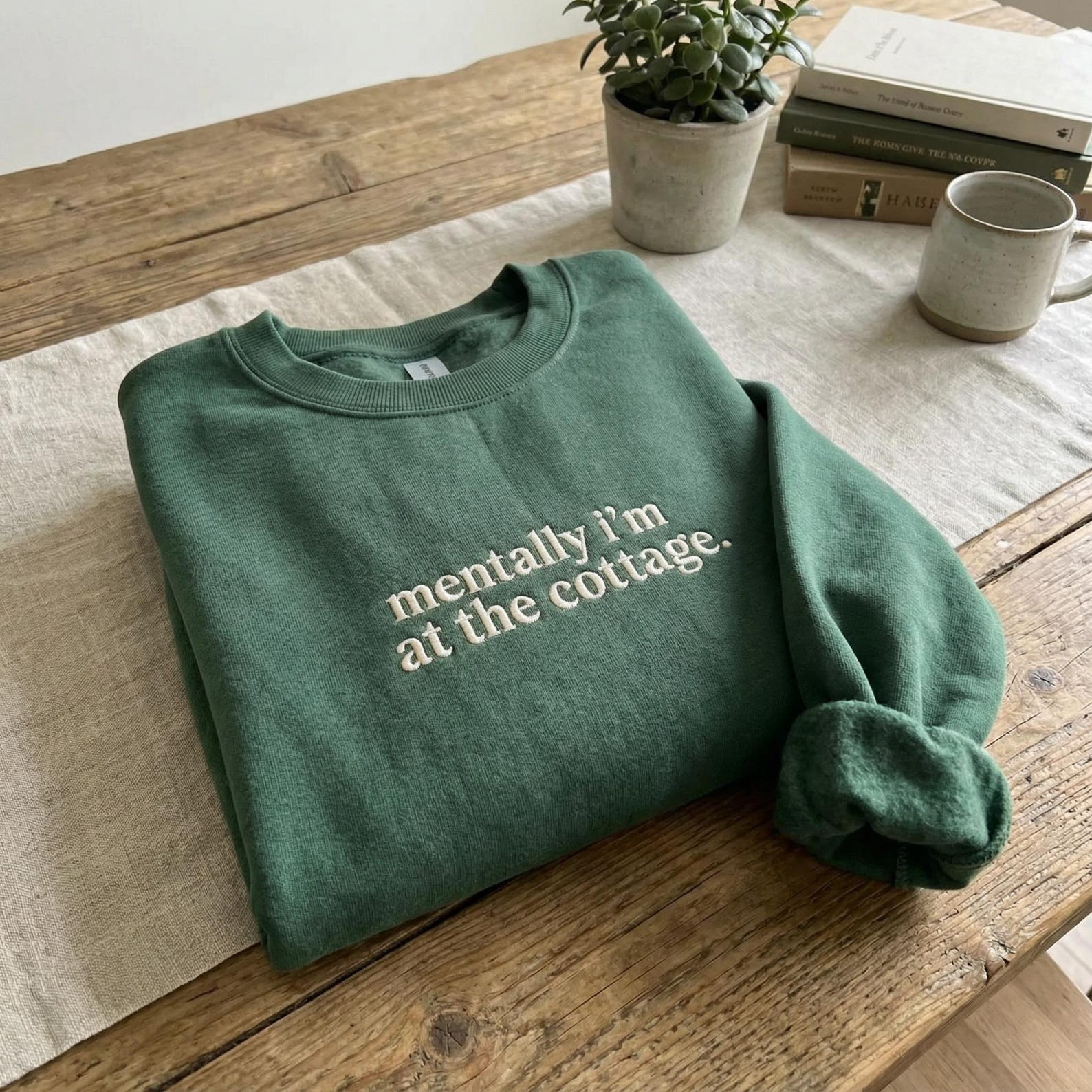 Heated Rivalry Merch Mentally I'm At The Cottage Sweatshirt Hockey Romance LGBT Crewneck