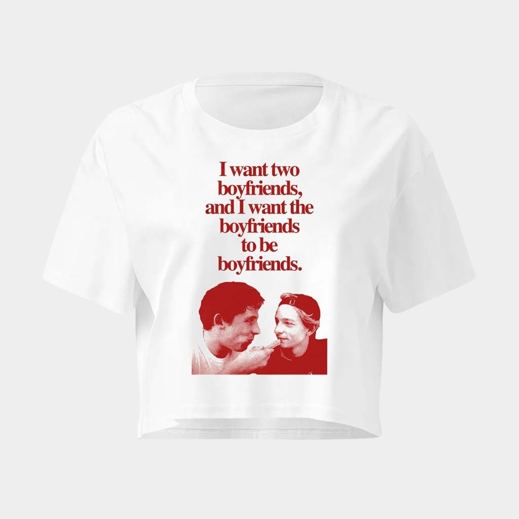 Heated Rivalry Merch Patrick Zweig Art Donaldson I Want Two Boyfriends Cropped Shirt Challengers