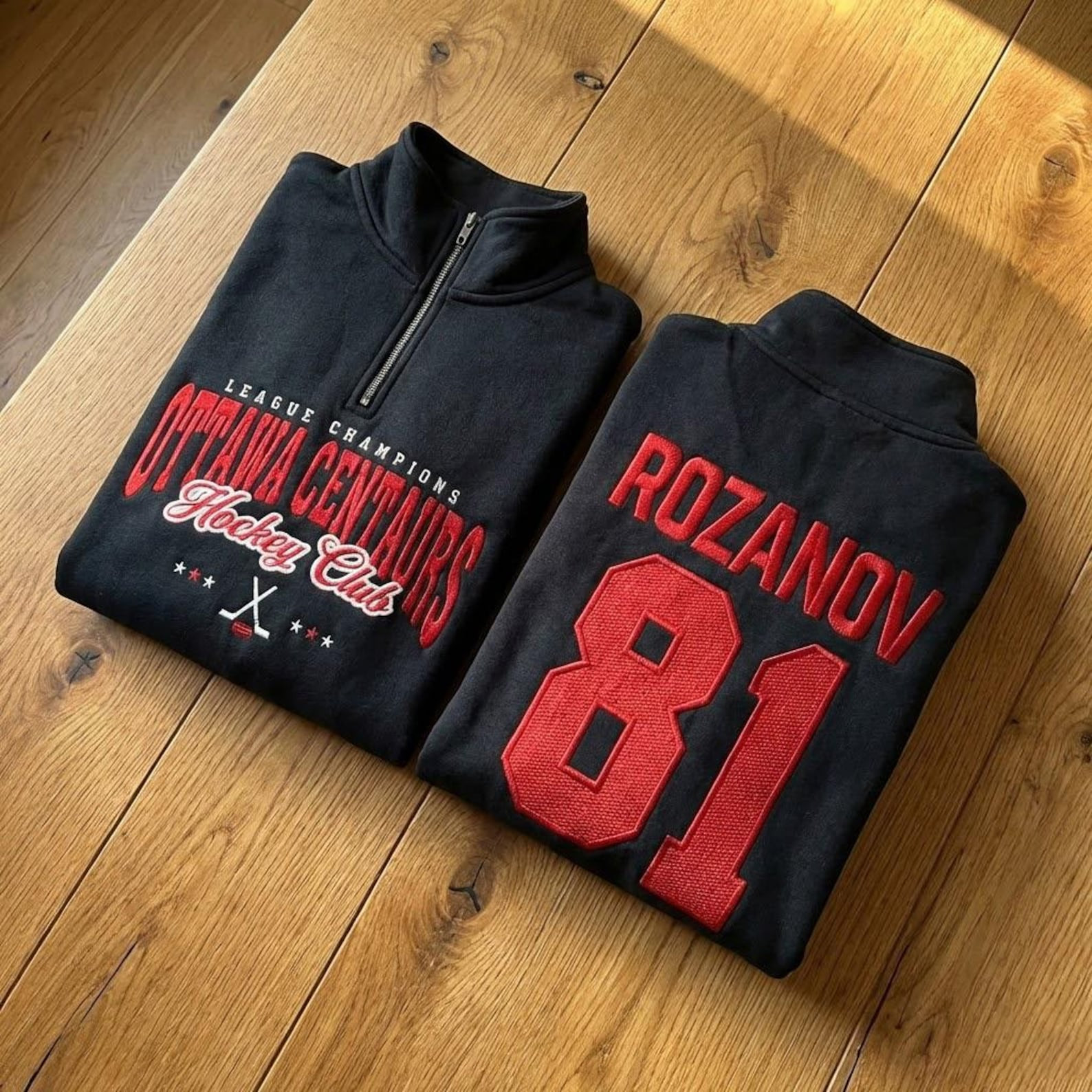 Heated Rivalry Merch Rozanov 81 Ottawa Centaurs Quarter Zip Sweatshirt Heated Rivalry Apparel