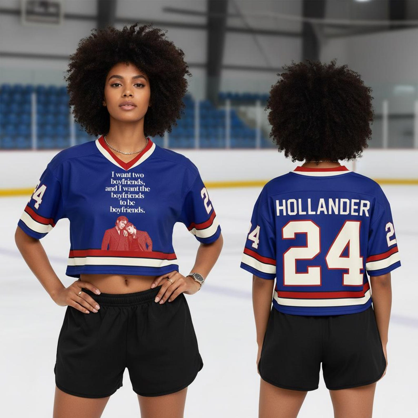 Heated Rivalry Merch ROZANOV And HOLLANDER Cropped Jersey I Want Two Boyfriends Apparel