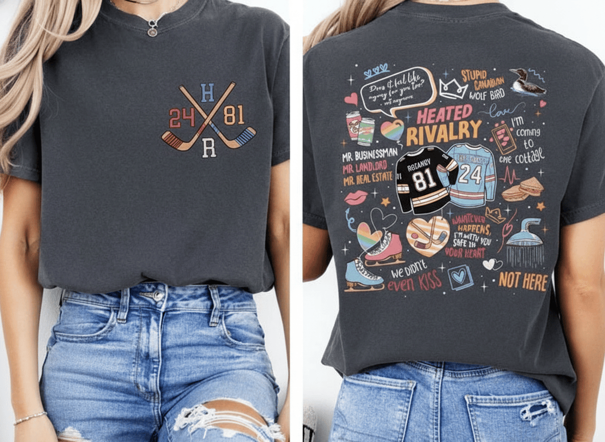 Heated Rivalry Merch Rozanov Hollander Couple Shirt Hockey Romance Apparel Gift For Her