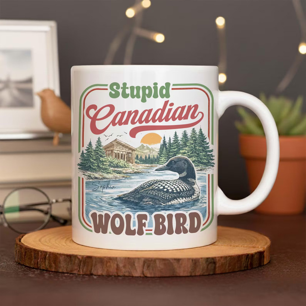 Heated Rivalry Merch Stupid Canadian Wolf Bird Coffee Mug Heated Rivalry Inspired Gifts