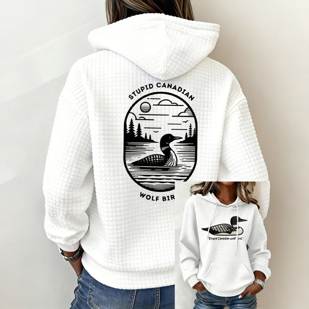 Heated Rivalry Merch Stupid Canadian Wolf Bird Hoodie Heated Rivalry Apparel Girlfriend Gifts