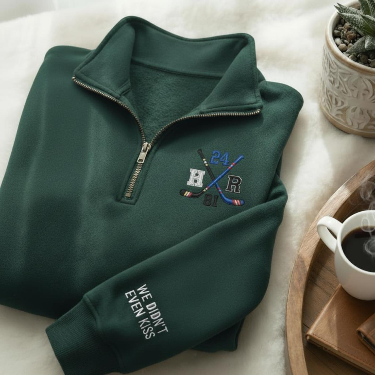 Heated Rivalry Merch Team Hollanov Quarter Zip Sweatshirt Movie Inspired Crewneck Gifts For Fan