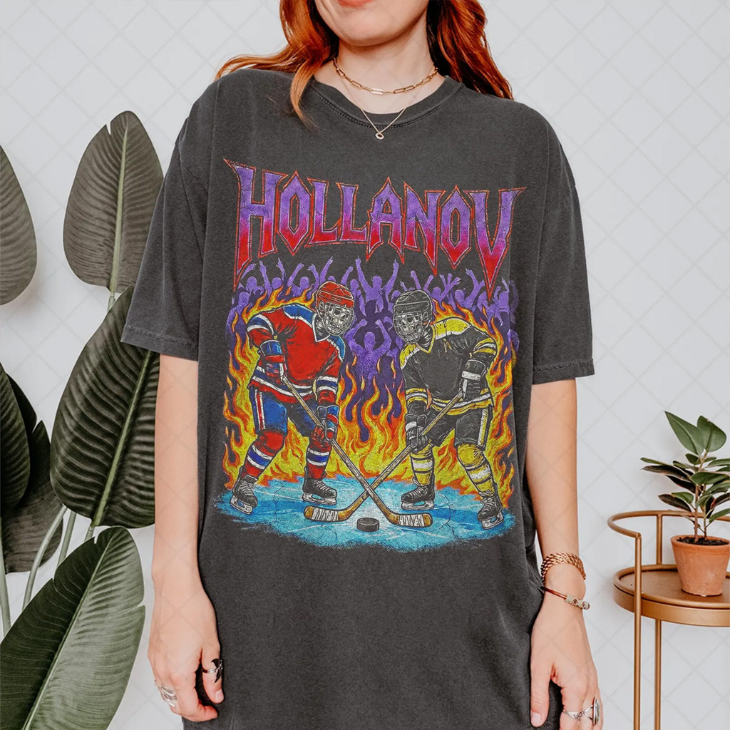 Heated Rivalry Merch Vintage Skull Hollanov Ice Hockey T-Shirt Heated Rivalry Shirt For Fan Heated Rivalry Merch Vintage Skull Hollanov Ice Hockey T-Shirt Heated Rivalry Shirt For Fan