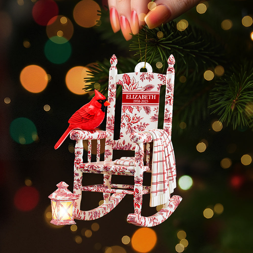 Heaven Cardinal Toile de Jouy Ornament - Personalized Gifts For Loved Ones - Xmas Ornament Gift Heaven Cardinal Toile de Jouy Ornament - Personalized Gifts For Loved Ones - Xmas Ornament Gift