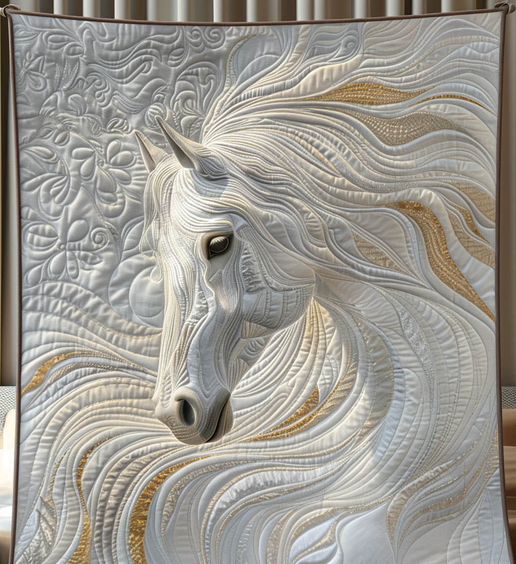 Heaven Horse Quilted Blanket Luxury Gifts For Horse Lovers