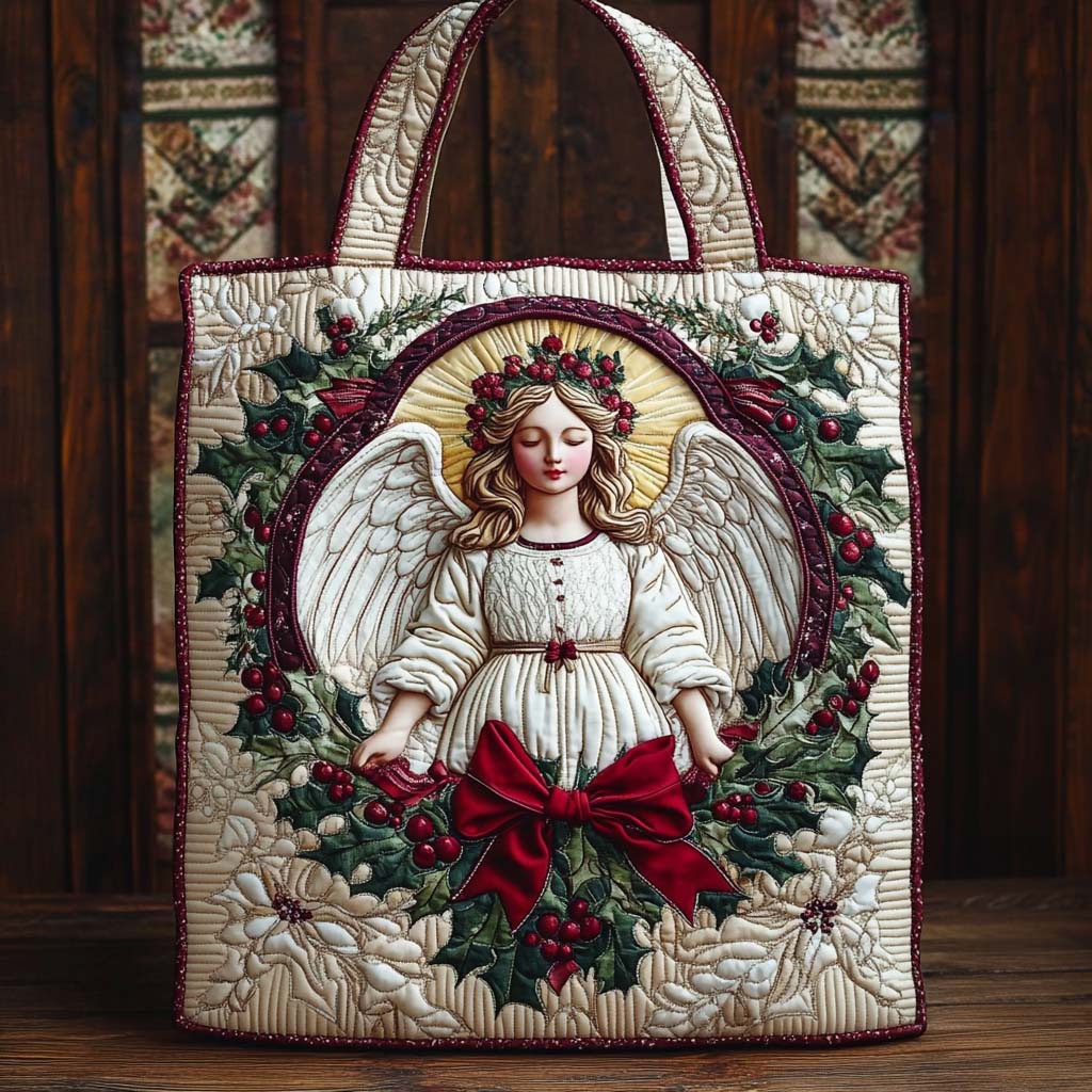 Heavenly Angel Blessing Quilted Tote Bag Christian Christmas Gifts For Men