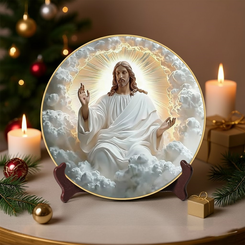 Heavenly Grace Christmas Ceramic Plate Great Family Gifts For Xmas Decoration