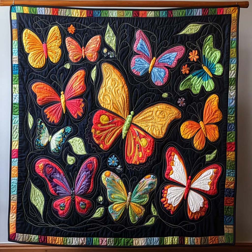 Heavenly Hopper Quilted Blanket Birthday Gifts With Butterflies