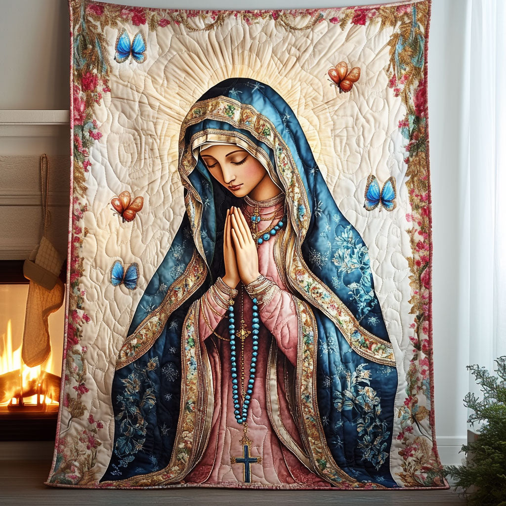 Heavenly Mother Quilted Blanket Christmas Gifts For Grandparents