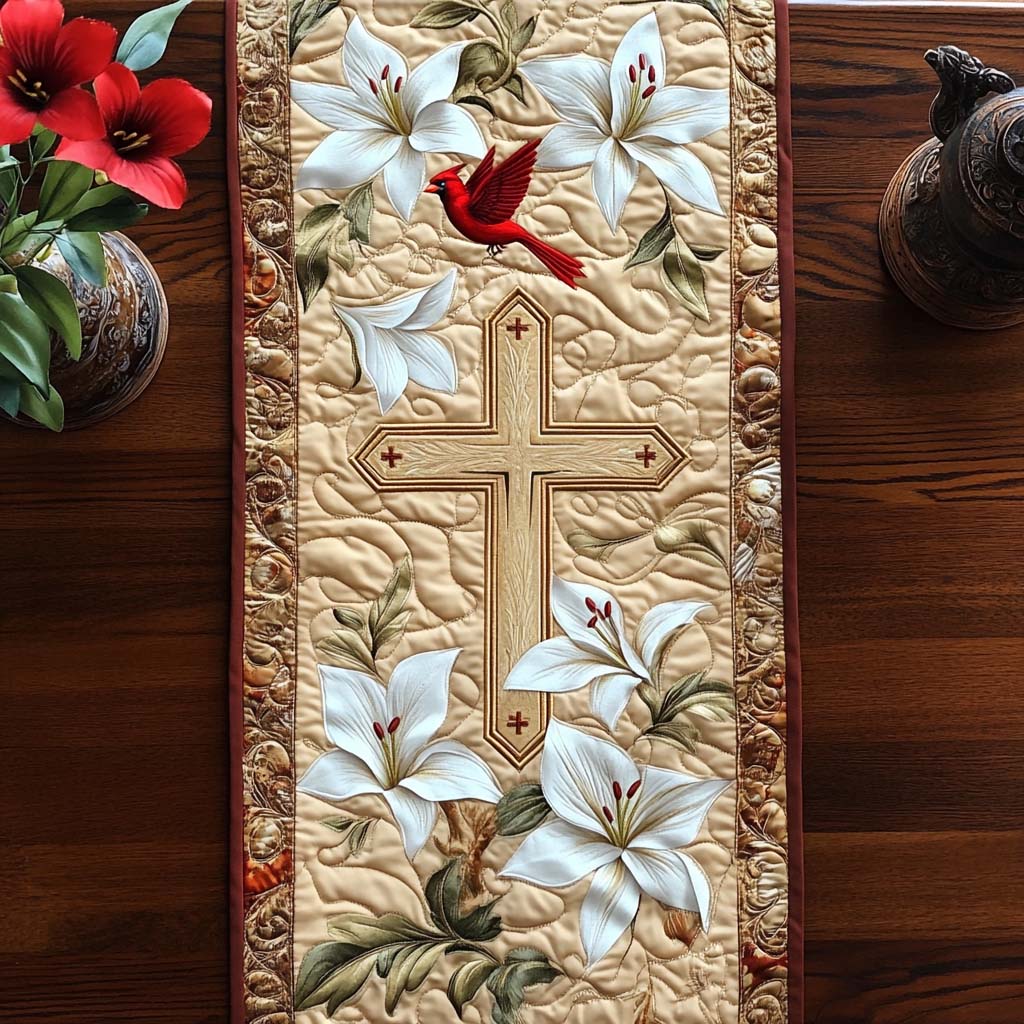 Heavenly Peace Quilted Table Runner Best Christmas Dinner Table Decorations Presents For Christian Friends