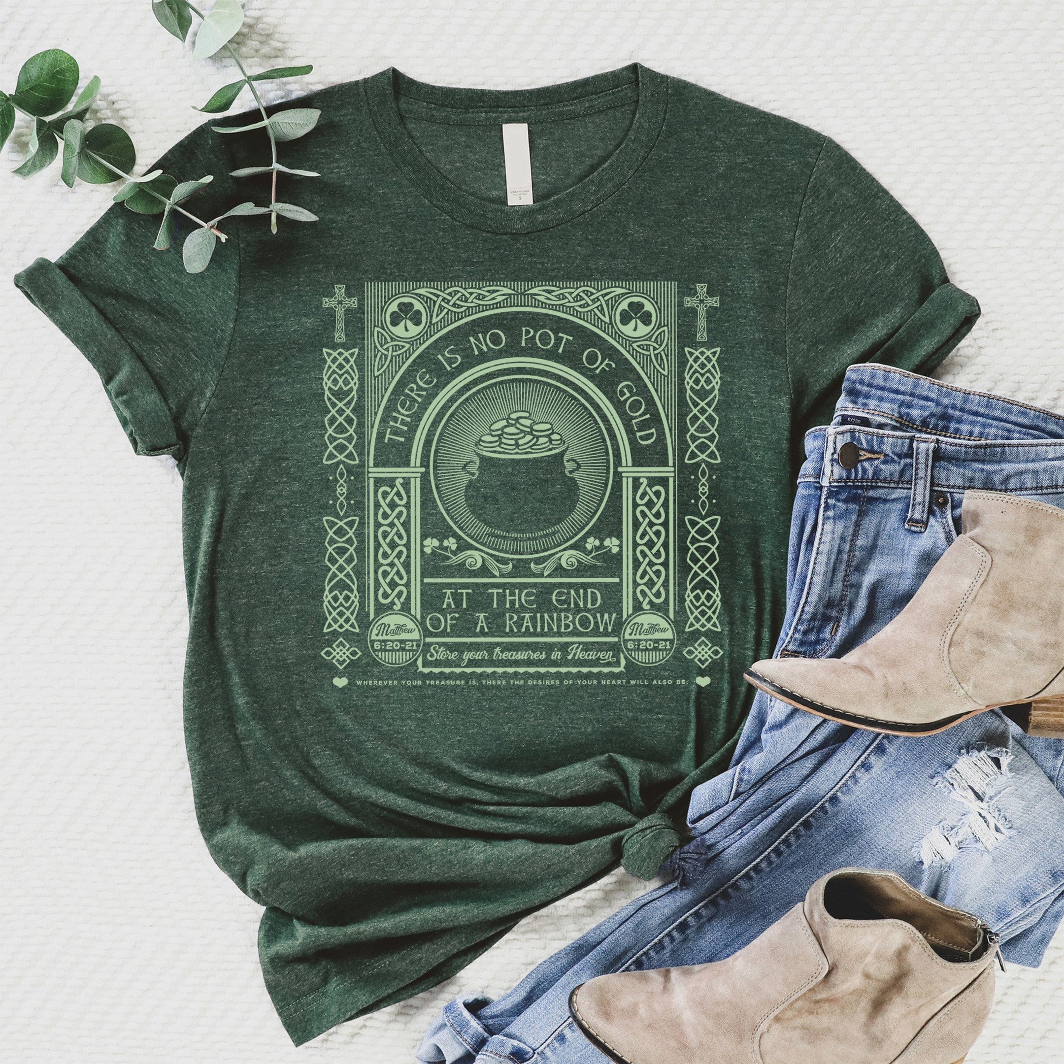 Heavenly Treasures Christian Faith Shirt Religious Gifts Inspirational Apparel Tee