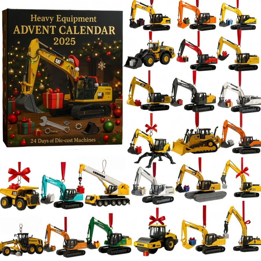 Heavy Equipment Advent Calendar 2025 Holiday Decor Christmas Gifts For Kids