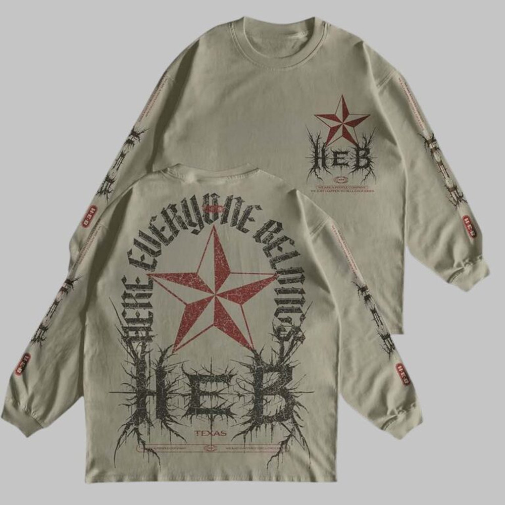 HEB Austin Texas X Connor Dwyer 2025 Sweatshirt Here Everyone Belongs HEB Clothing Gift Ideas
