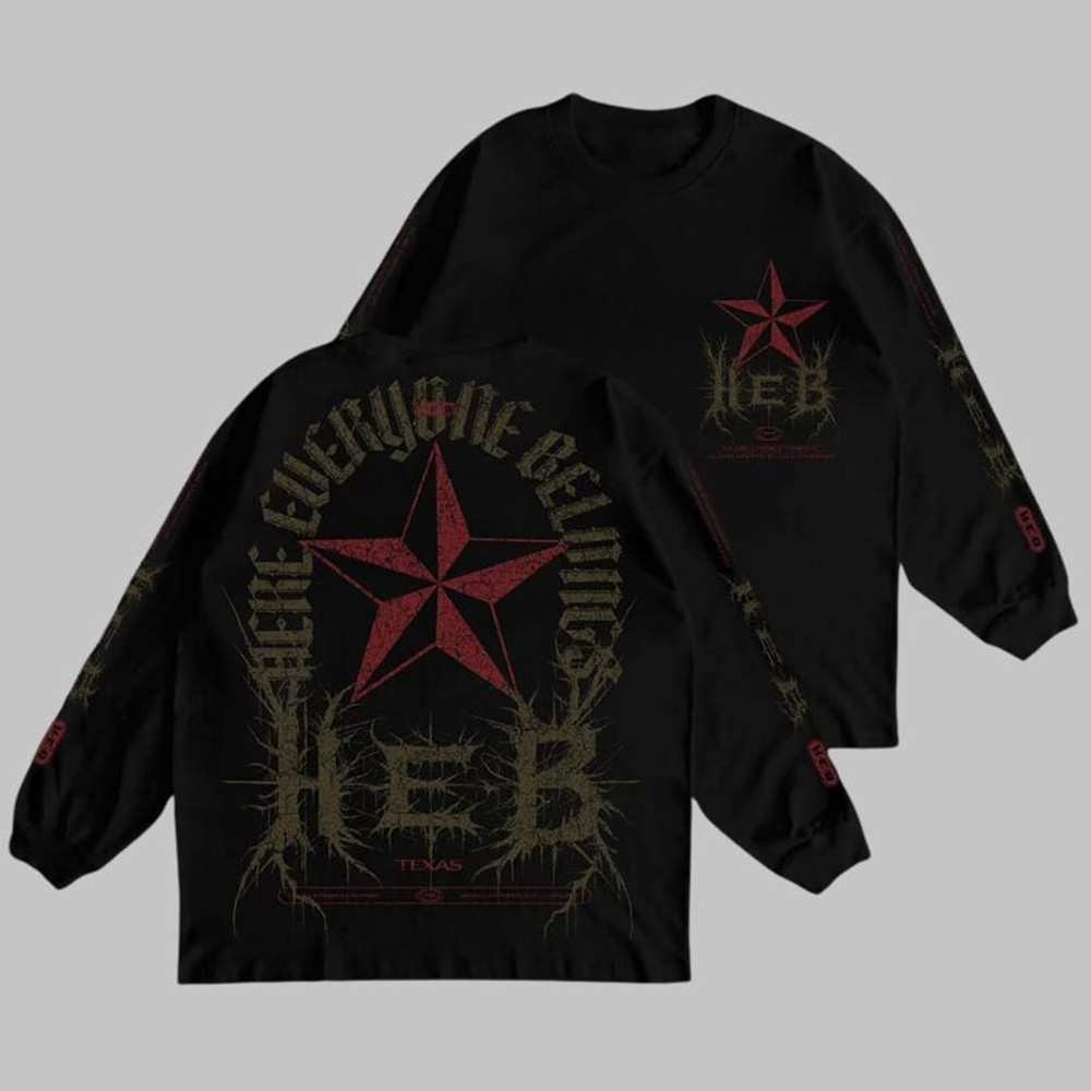 HEB Austin Texas X Connor Dwyer 2025 Sweatshirt Here Everyone Belongs HEB Merch Sport Fan Gift