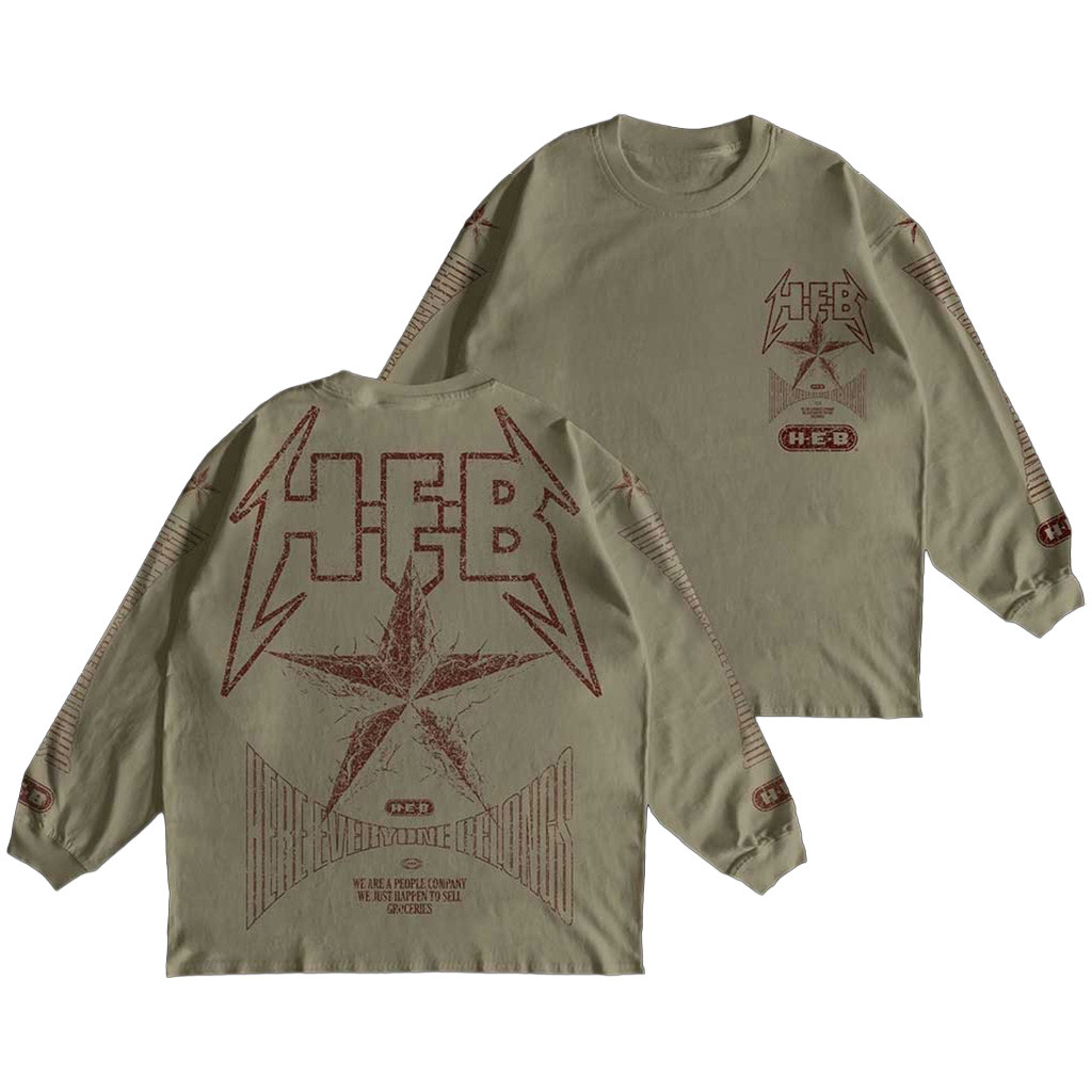HEB Connor Dwyer 2025 Metal Tee Star Health Alliance For Austin Texas Musicians Shirt Long Sleeve