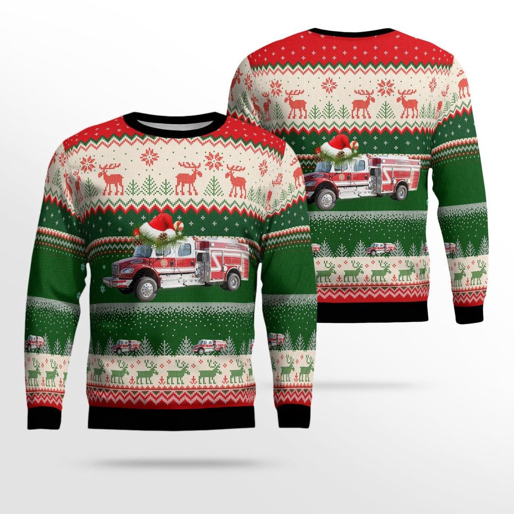 Heber City Utah Wasatch County Fire District AOP Ugly Sweater Xmas Unisex Sweater Christmas Gifts For Men Women