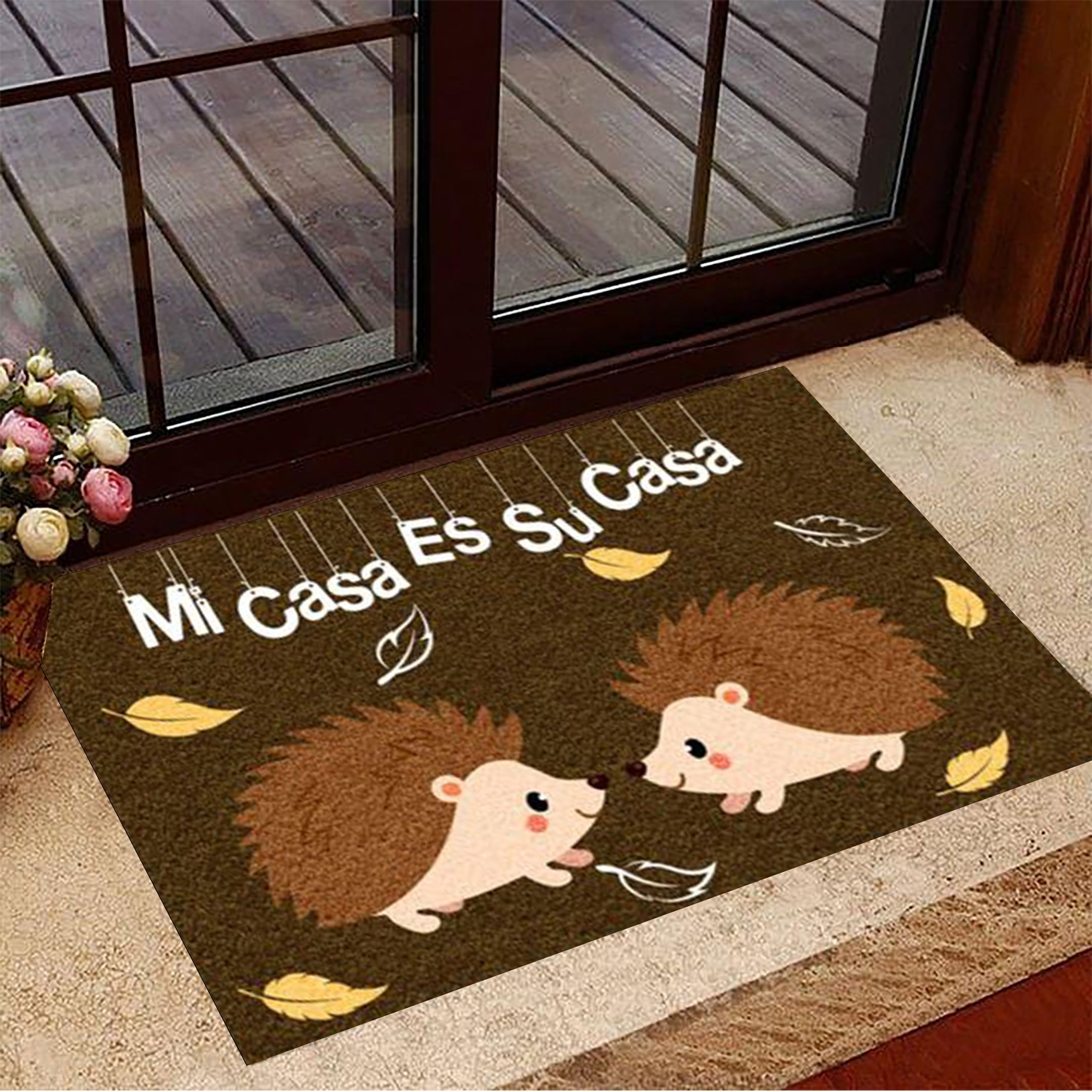 Hedgehog Mi Casa Es Su Casa Doormat Fall Welcome Mat New Home Gift Ideas