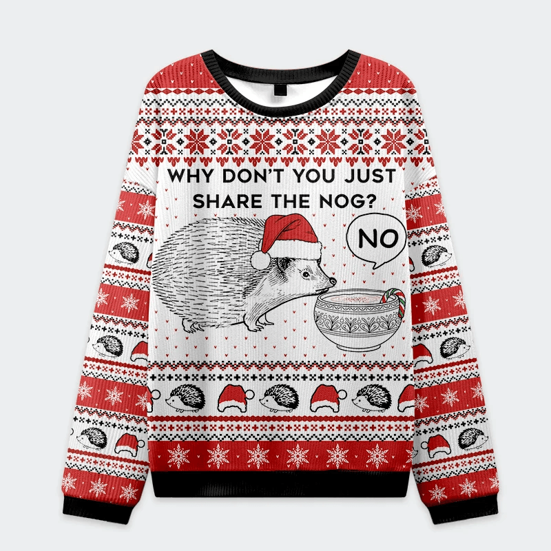 Hedgehog Rejection Christmas Ugly Sweatshirt Funny Ugly Xmas Sweaters